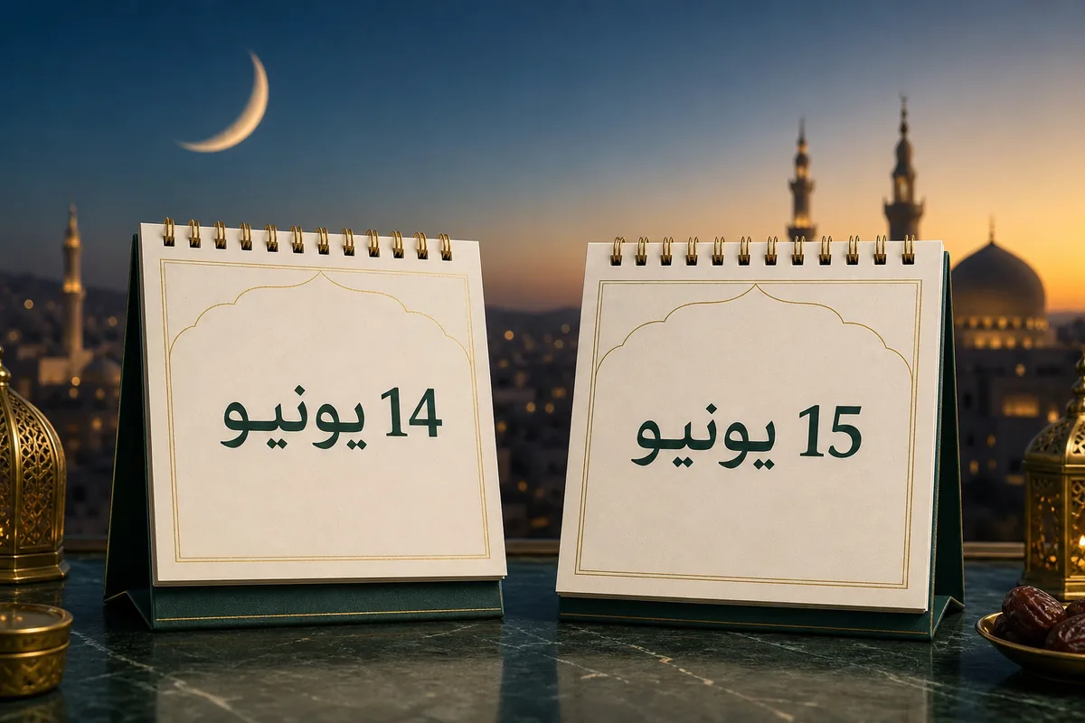 تقويمان يعرضان 14 يونيو و15 يونيو لتوضيح احتمال اختلاف موعد عاشوراء 2027